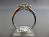 ESTATE .24CT DIAMOND 14KT WHITE GOLD 3D CLUSTER FLOWER SQUARE FRIENDSHIP RING