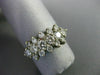 ANTIQUE 1CT DIAMOND 14KT WHITE GOLD 3D FLORAL MULTI ROW WEDDING ANNIVERSARY RING