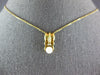 ESTATE .01CT DIAMOND & AAA SOUTH SEA PEARL 14K YELLOW GOLD FLOATING PENDANT 2472