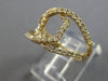 ESTATE .54CT DIAMOND 14KT YELLOW GOLD 3D CLASSIC LOVE KNOT HEXAGON FUN LOVE RING