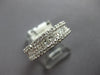 WIDE 1CT DIAMOND 18KT WHITE GOLD ROUND PRINCESS 3 ROW INVISIBLE ANNIVERSARY RING