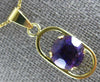 ESTATE 2.40CT AAA AMETHYST 14K YELLOW GOLD 3D ROUND OVAL FLOATING PENDANT #27159