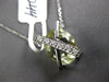 5.88CT DIAMOND & AAA GREEN AMETHYST 14KT WHITE GOLD OVAL X LOVE FLOATING PENDANT