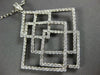 ESTATE LARGE 1.90CT DIAMOND 18KT WHITE GOLD 3D MULTI SQUARE LOVE KNOT PENDANT
