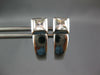 ESTATE CZ 14KT WHITE GOLD 3D PRINCESS CHANNEL LEVERBACK HANGING EARRINGS #27280