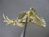 ANTIQUE LARGE 14KT YELLOW GOLD FLOWER GRAIN SHEAF FILIGREE PIN BROOCH #49X23