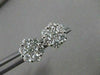 ESTATE 1.52CTW DIAMOND CLUSTER 14KT WHITE GOLD EARRINGS 9MM #2467