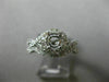 ESTATE WIDE .62CT DIAMOND 14KT WHITE GOLD SEMI MOUNT WEDDING ENGAGEMENT RING SET