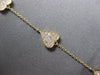 .51CT DIAMOND 14K YELLOW GOLD MULTI HEART BY THE YARD ADJUSTABLE TENNIS BRACELET