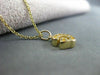 ESTATE SMALL .16CT DIAMOND 14KT YELLOW GOLD FLOATING PENDANT & CHAIN #22292