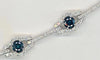 5.31CT DIAMOND & AAA SAPPHIRE 14KT WHITE GOLD GEOMETRICAL BY THE YARD BRACELET