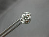 ESTATE LARGE .6CT DIAMOND 18K WHITE GOLD CLASSIC FLOWER SOLITAIRE EARRINGS 6407