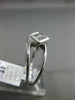 ESTATE WIDE .27CT PRINCESS CUT DIAMOND 14K WHITE GOLD 3D 4 STONE FRIENDSHIP RING