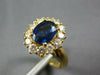 1.97CT DIAMOND & SAPPHIRE 18KT YELLOW GOLD OVAL & ROUND FLOWER ENGAGEMENT RING