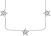 ESTATE .35CT DIAMOND 14KT WHITE GOLD 3D STAR BY THE YARD 7 STATION LOVE NECKLACE