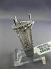ESTATE LARGE 1.26CT DIAMOND 14K WHITE GOLD PEAR SHAPE SEMI MOUNT ENGAGEMENT RING
