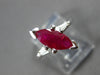 1.10CT DIAMOND & AAA RUBY 14K WHITE GOLD MARQUISE & ROUND ENGAGEMENT RING #27857