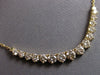 EXTRA LARGE 3.20CT DIAMOND 14KT YELLOW GOLD GRADUATING V SHAPE BAR LOVE NECKLACE