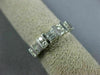 ESTATE .60CT ROUND & BAGUETTE DIAMOND 14KT WHITE GOLD 3D ANNIVERSARY RING #9498