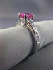 ESTATE 1.88CT DIAMOND & AAA PINK SAPPHIRE 14KT WHITE GOLD ENGAGEMENT RING #26004