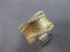 ESTATE WIDE 1.0CT DIAMOND 14KT YELLOW GOLD ROUND CRISS CROSS NUGGET DESIGN RING