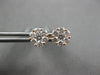 ESTATE 1.0CT DIAMOND 18KT ROSE GOLD 3D CLASSIC FLOWER INVISIBLE STUD EARRINGS