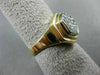 ESTATE LARGE .50CT DIAMOND 14KT WHITE & YELLOW GOLD PAVE HEXAGON RING #22005