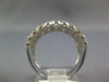 ESTATE LARGE 2.40CT DIAMOND 14KT WHITE GOLD ROUND 3D MULTI ROW ANNIVERSARY RING