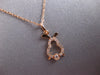 ESTATE SMALL .07CT DIAMOND 14KT ROSE GOLD 3D HAPPY SNOWMAN FLOATING PENDANT