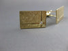 ANTIQUE LARGE DIAMOND STUD 14K YELLOW GOLD RECTANGLE CUFFLINKS FG VS 21MM #19804