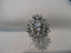 ANTIQUE 1.14CT OLD EURO MINE CUT DIAMOND 14K WHITE GOLD COCKTAIL RING F/G #18807