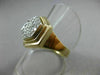 ESTATE LARGE .50CT DIAMOND 14KT WHITE & YELLOW GOLD PAVE HEXAGON RING #22005