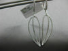 ESTATE .60CT DIAMOND 18KT WHITE GOLD 3D HANDCRAFTED OPEN LEAF HANGING EARRINGS