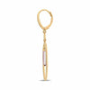 1.27CT DIAMOND & AAA PINK AMETHYST 14K ROSE GOLD OVAL LEVERBACK HANGING EARRINGS