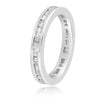1.02CT DIAMOND 14KT WHITE GOLD CLASSIC CHANNEL ETERNITY WEDDING ANNIVERSARY RING