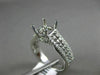 0.55CT DIAMOND 18K WHITE GOLD MULTI ROW SEMI ETERNITY SEMI MOUNT ENGSGEMENT RING