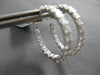 ESTATE 1.70CT DIAMOND 18K WHITE GOLD 3D CLASSIC INSIDE OUT HOOP HANGING EARRINGS