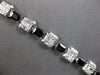 EXTRA LARGE 14.84CT DIAMOND & AAA SAPPHIRE 18KT WHITE GOLD 3D INVISIBLE BRACELET