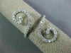 ESTATE LARGE .23CT DIAMOND 14KT WHITE GOLD 3D DOUBLE SWIRL FRIENDSHIP FUN RING