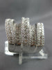 EXTRA LARGE 4.96CT DIAMOND 18KT WHITE GOLD MULTI BAND ANNIVERSARY COCKTAIL RING