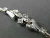 ANTIQUE .42CT MULTI CUT DIAMOND 18KT WHITE GOLD 3D FILIGREE LOVE BRACELET #19915