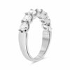 ESTATE LARGE 1.5CT DIAMOND 14K WHITE GOLD 7 STONE SEMI ETERNITY ANNIVERSARY RING