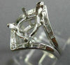 ESTATE .45CT DIAMOND 14KT WHITE GOLD V SHAPED SEMI MOUNT ENGAGEMENT RING #26219