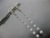 2.11CT DIAMOND 18K WHITE GOLD CLASSIC ROUND BY THE YARD CLIP ON HANGING EARRINGS