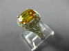 WIDE 2.50CT DIAMOND & AAA YELLOW SAPPHIRE PLATINUM OVAL FILIGREE ENGAGEMENT RING