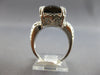 EXTRA LARGE 9.57CT DIAMOND & AAA SMOKY TOPAZ 14K WHITE GOLD CUSHION & ROUND RING