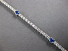 2.69CT DIAMOND & AAA SAPPHIRE 14K WHITE GOLD 3D CLASSIC ETERNITY TENNIS BRACELET