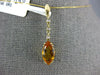 2.58CT DIAMOND & AAA CITRINE 14KT YELLOW GOLD MARQUISE & ROUND FLOATING PENDANT