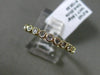 ESTATE .20CT DIAMOND 14KT YELLOW GOLD 3D 10 STONE CLASSIC MILGRAIN WEDDING RING
