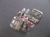 EXTRA LARGE 2.69CT DIAMOND 18KT WHITE GOLD 3D DOUBLE SQUARE CRISS CROSS FUN RING